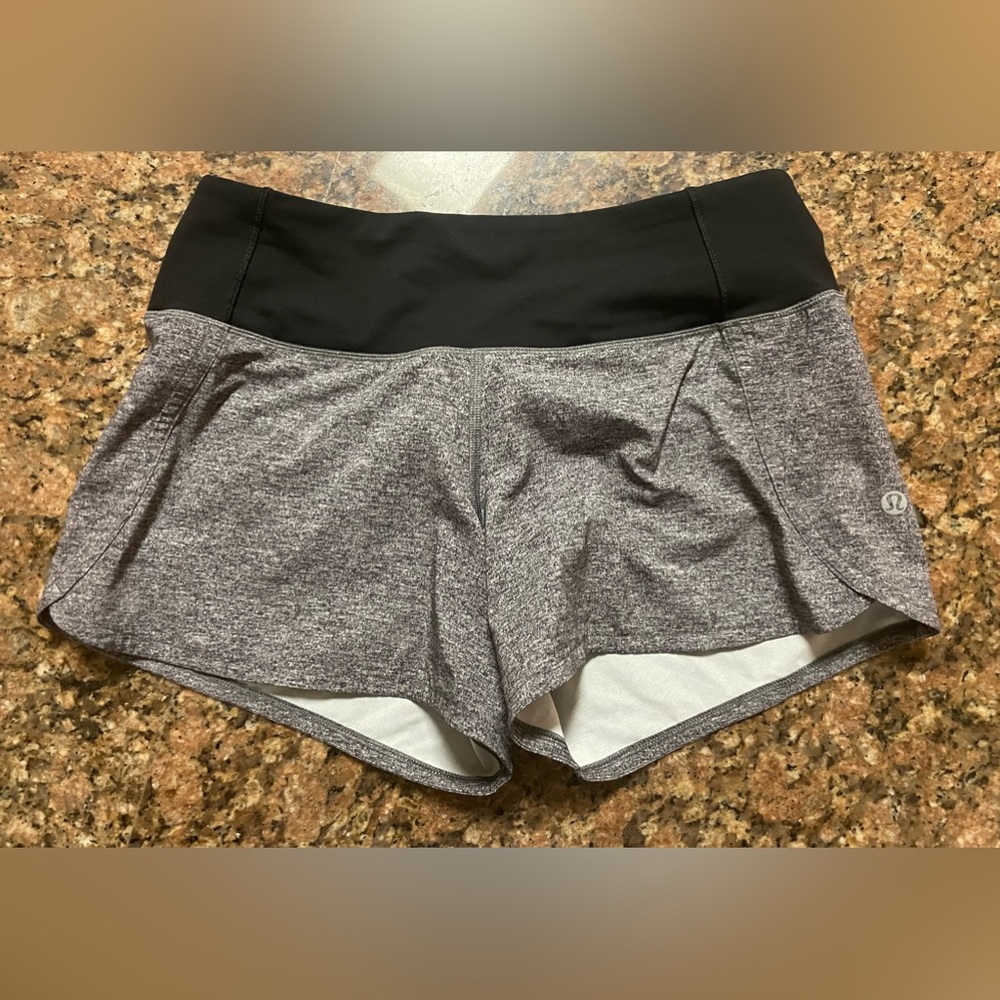 Lululemon Black and Grey Shorts Size 4